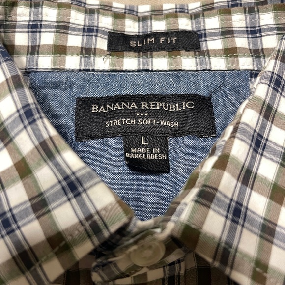 Banana Republic Stretch Soft Wash Slim Fit Button Down - Picture 2 of 5